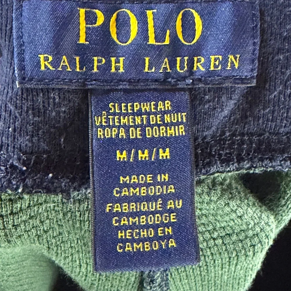 Polo Ralph Lauren Pony Sleepwear Jogger Men M Woodland Camo Cotton Thermal Pants